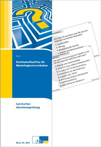 Lernkarten Kaufmann / Kauffrau für Marketingkommunikation
