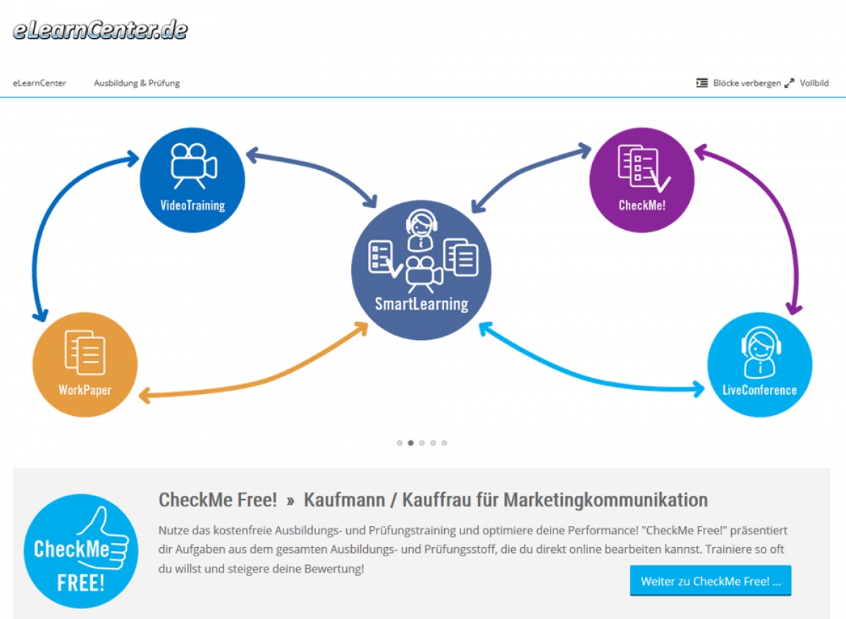 CheckMe! » Kostenloses Ausbildungs- und Prüfungstraining im eLearnCenter